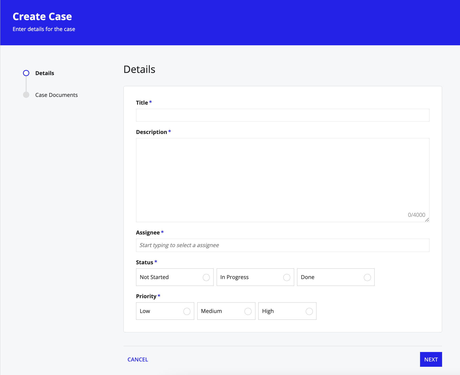 generated create or update interface using a wizard