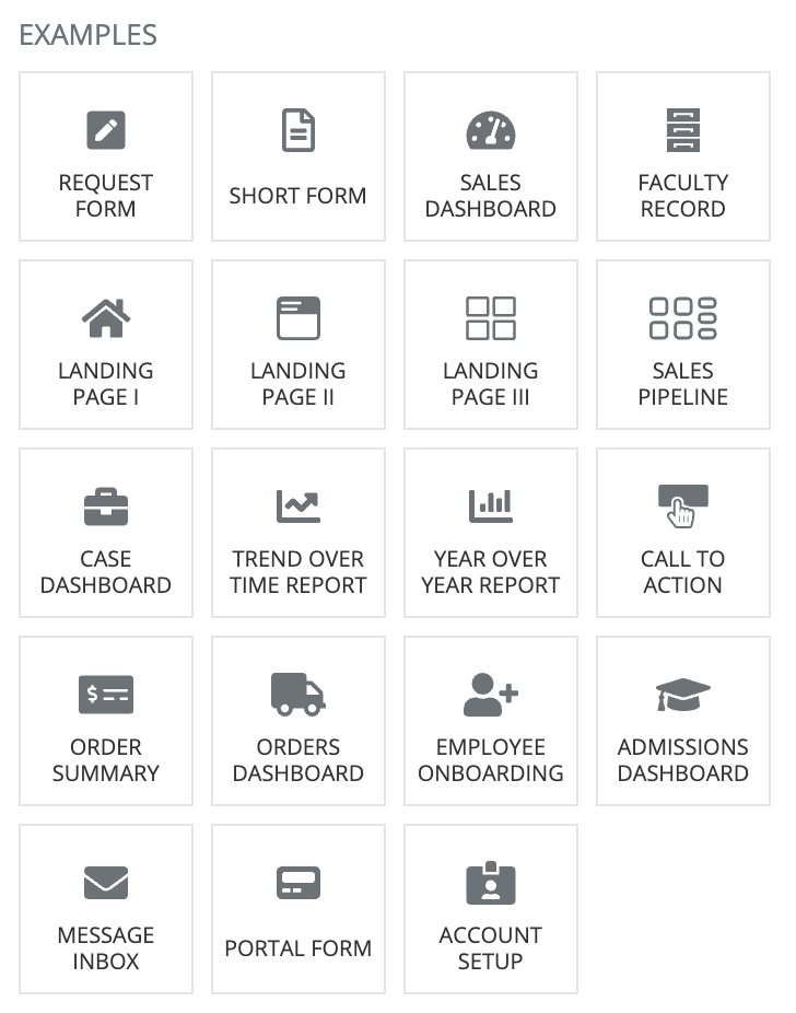 interface templates and examples