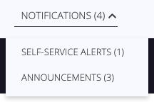 Notifications tab open in MyAppian with Self-Service Alerts and Announcements options displaying