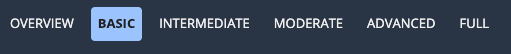 Tabs for adjusting diagram complexity