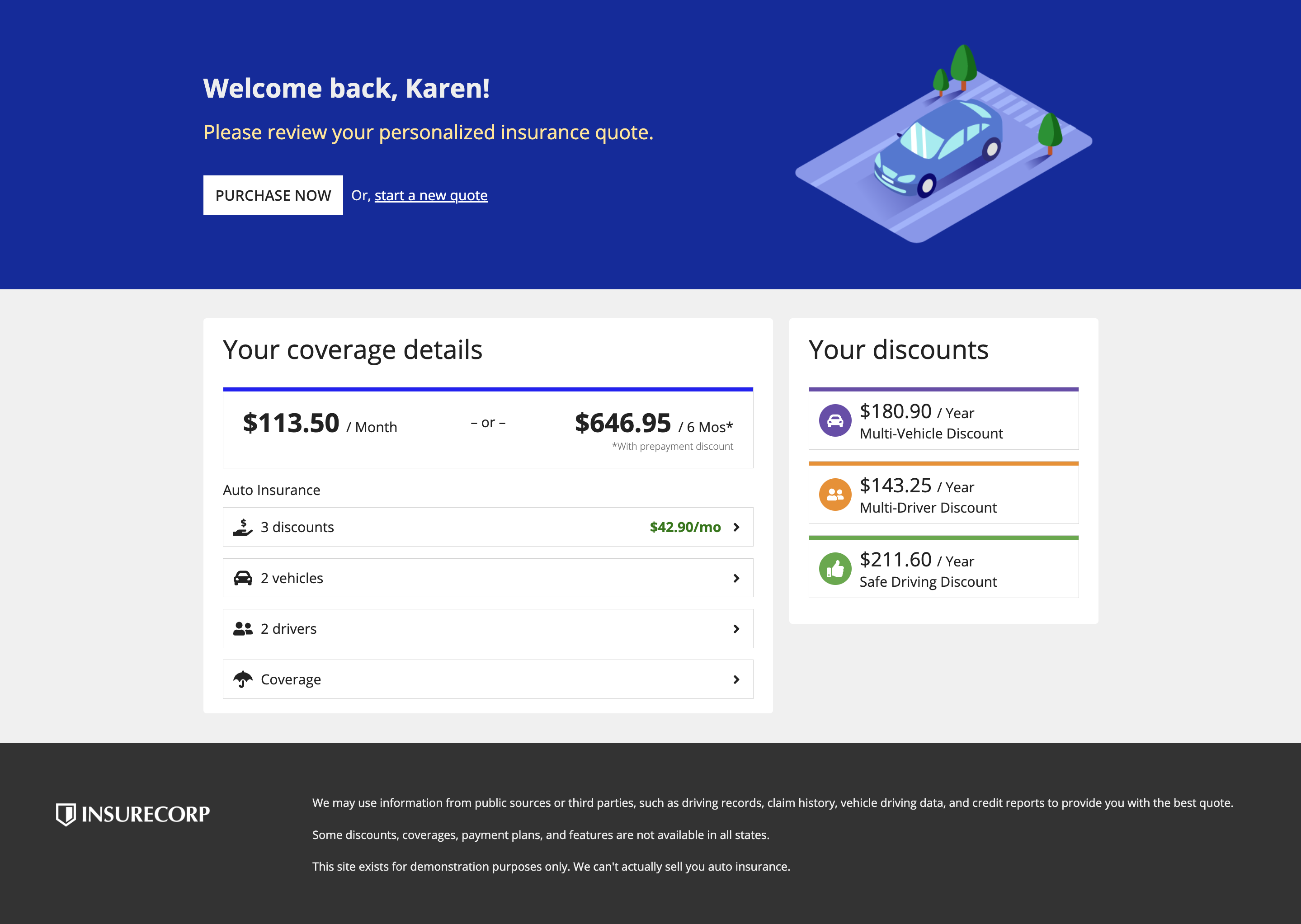 A header content layout with a customizable footer and content width controls.