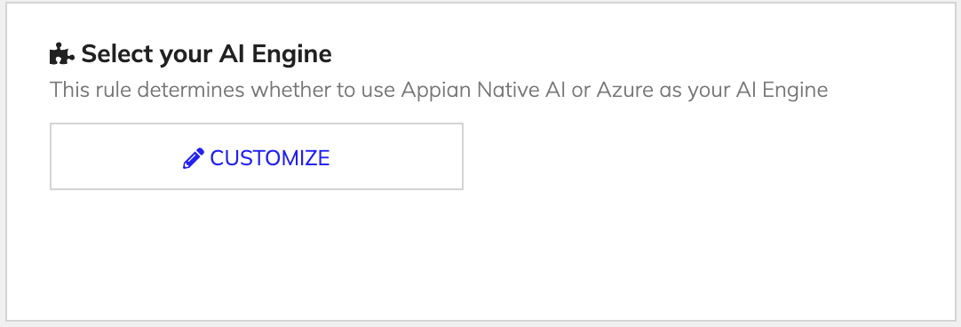 Navigate to the Select your AI Engine card