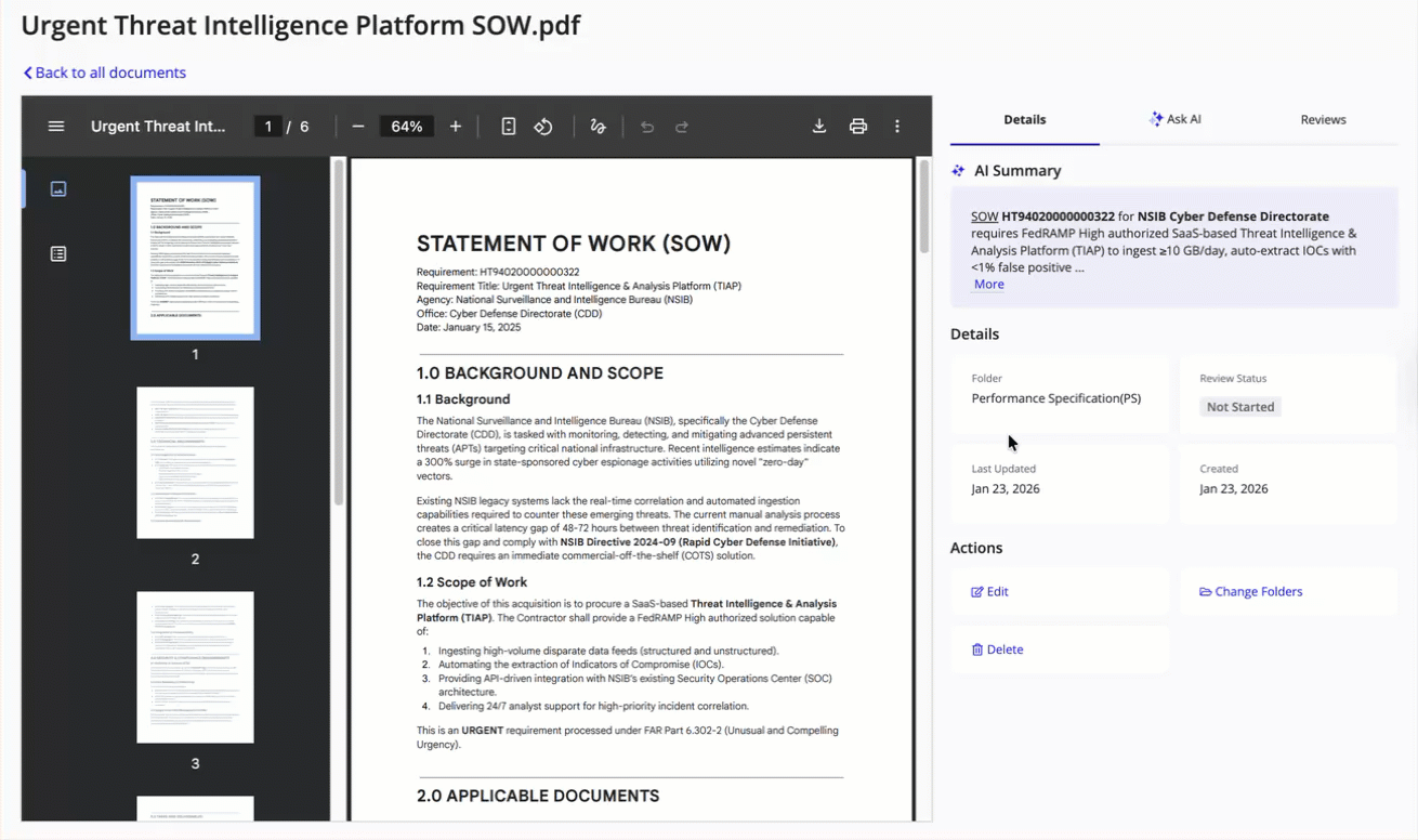 Document update via SharePoint integration.