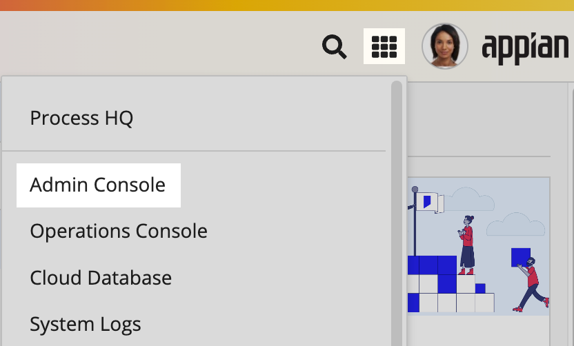 Navigate to the Admin Console