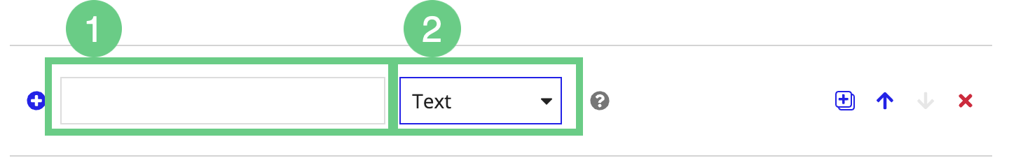 blank row of field properties from the Create Data Model dialog
