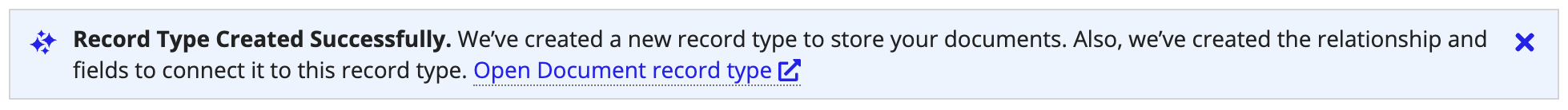 Generate record type highlighted in the Create Data Model dialog