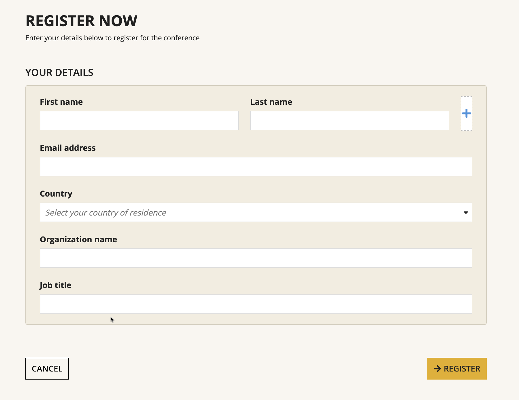 screenshot of a form with background color