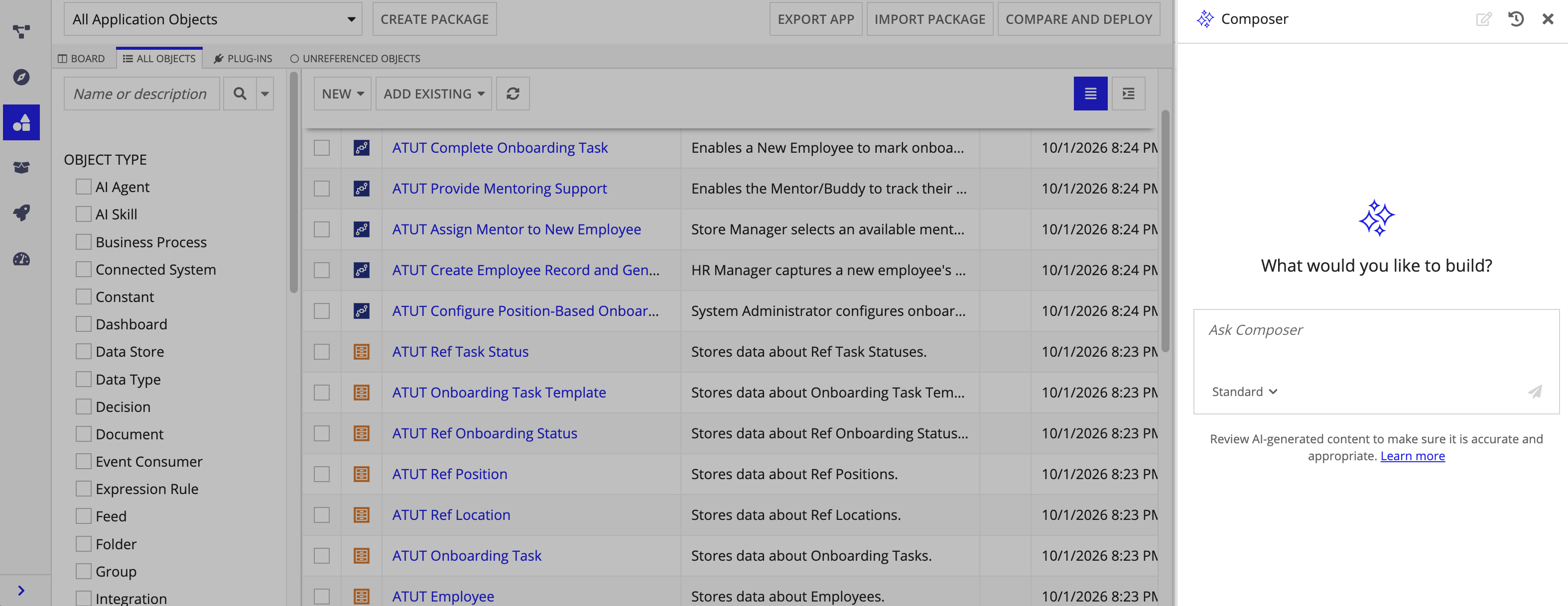 screenshot of Composer chat pane in the Build view