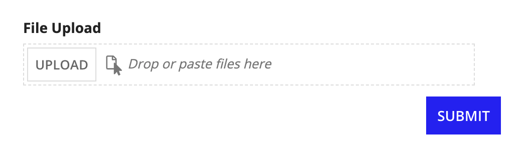 file upload component used outside a start form or task