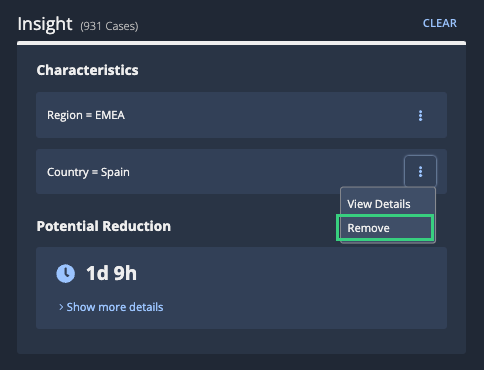 Context menu displaying View Details and Remove options