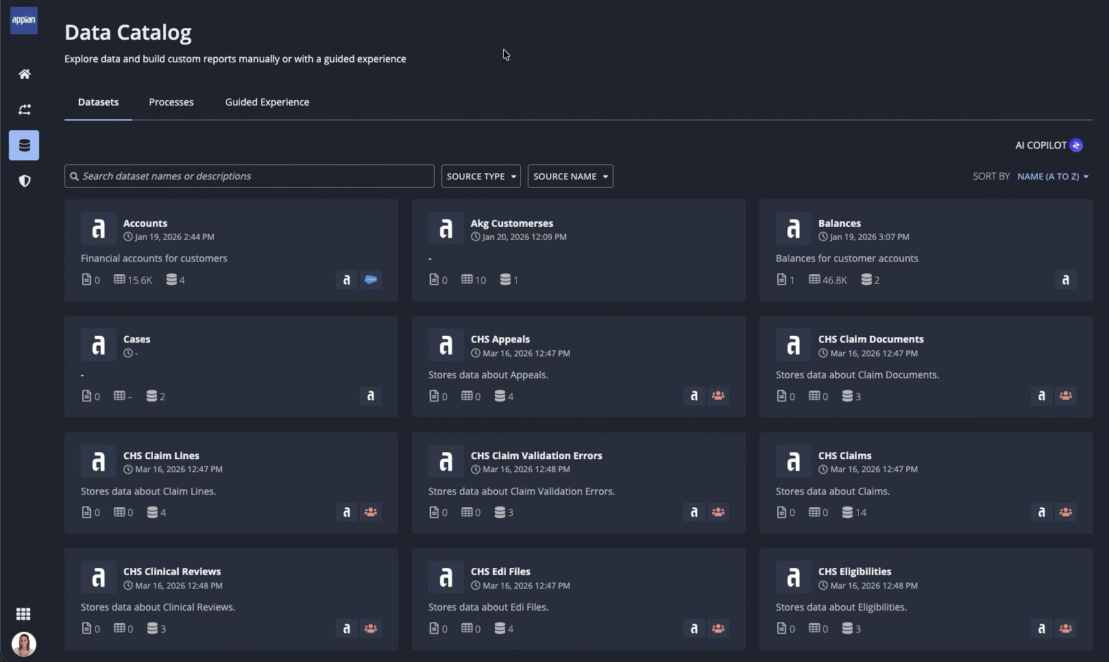 Building a custom report from process data in Process HQ.