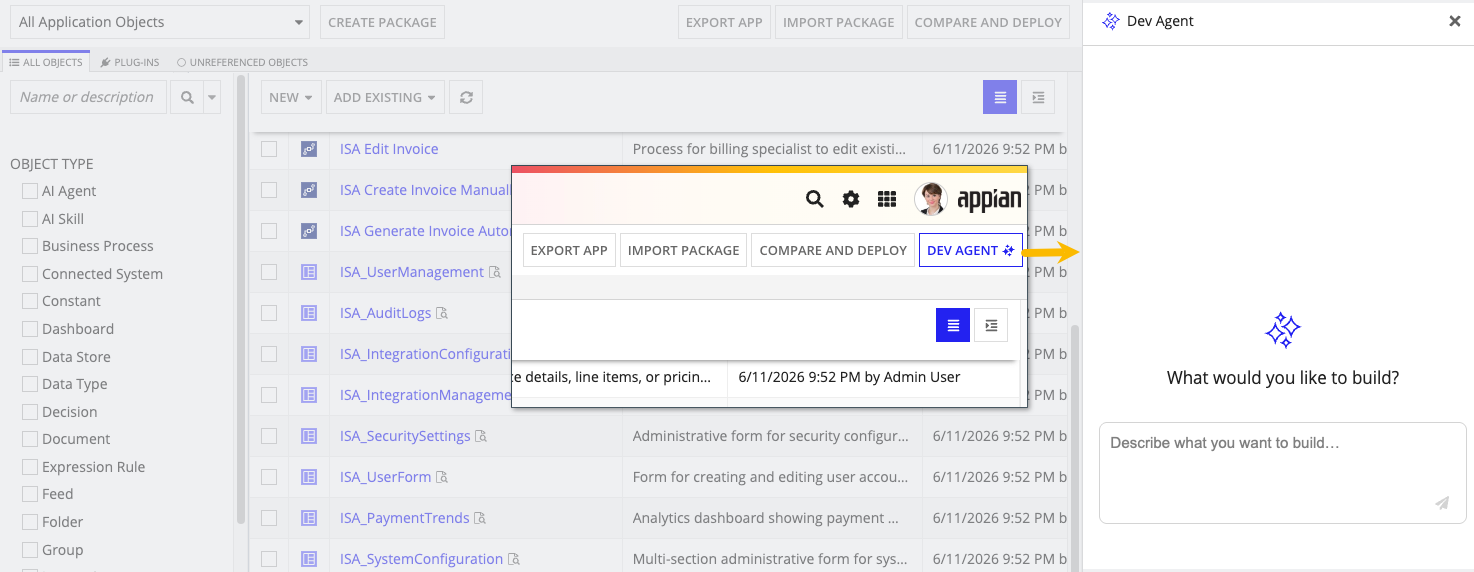 Composer helps you build applications using natural language.