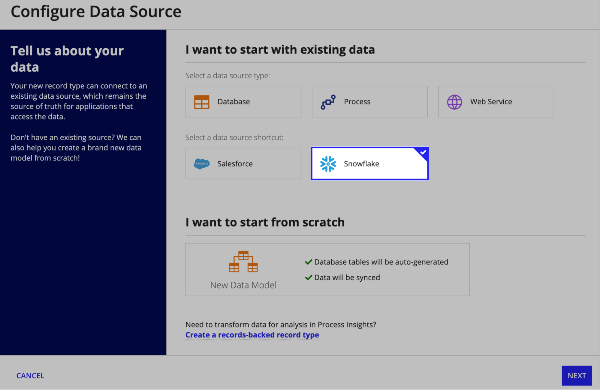 Using Snowflake Cortex AI and ML capabilities as a data source.