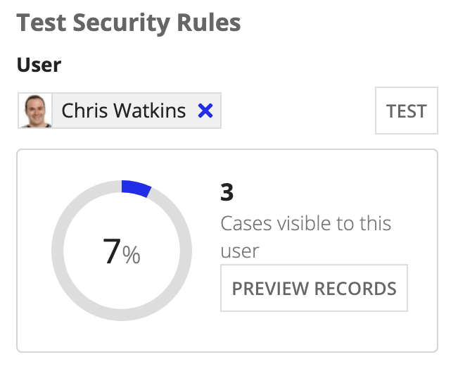 Test security rules