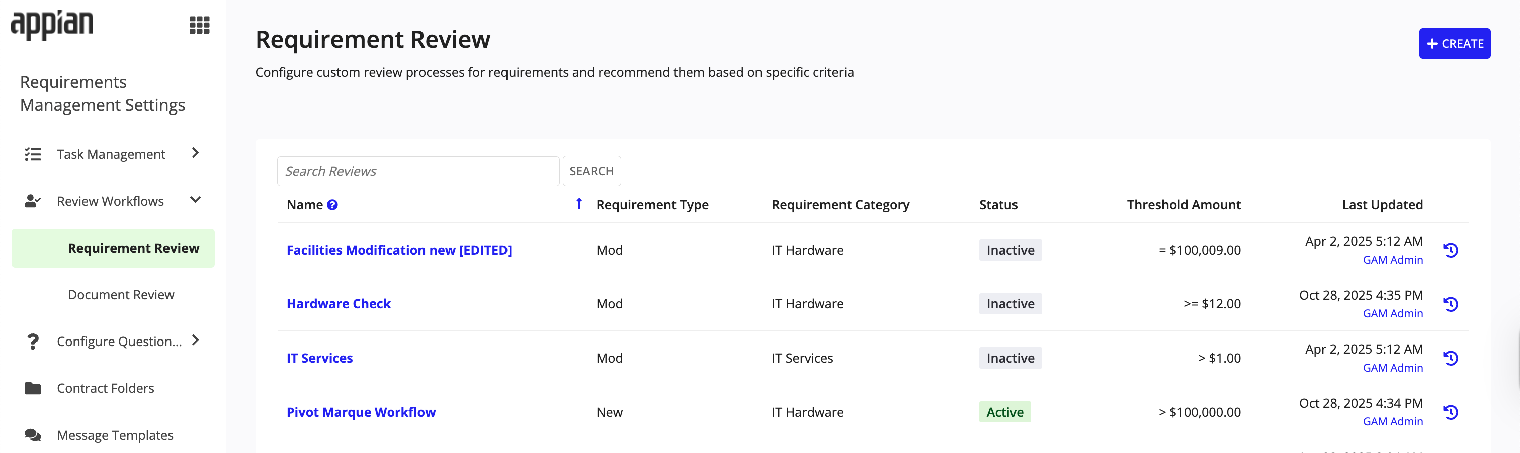 Configuring Requirement Reviews [Requirements Management v25.4.2.3]