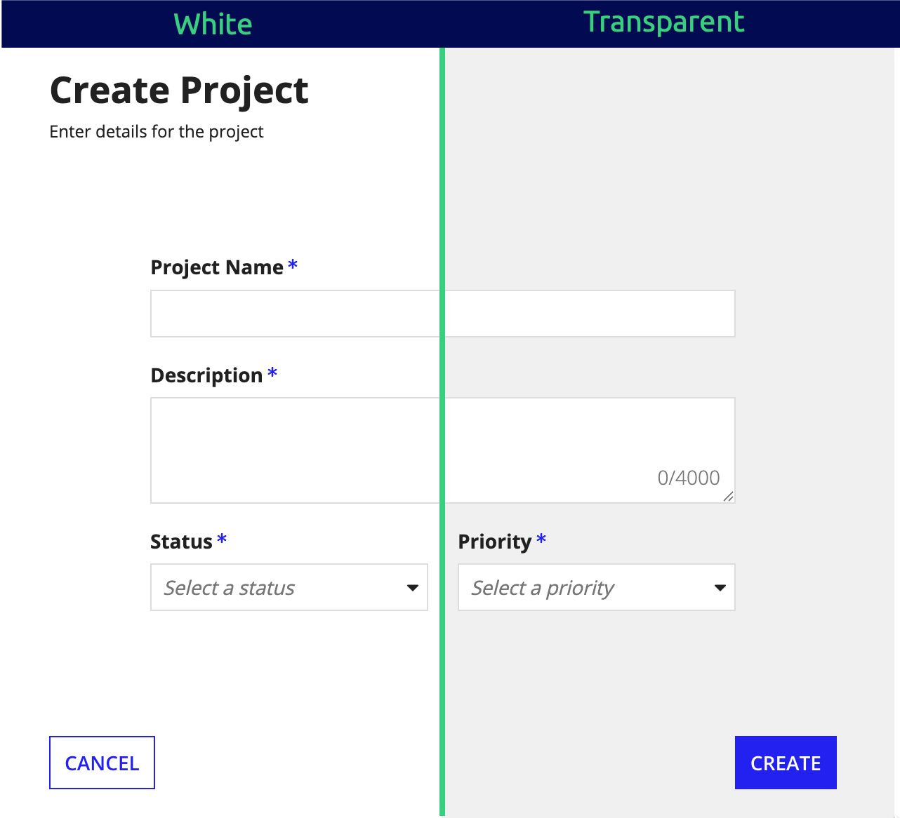 image of form with a white card on a transparent background