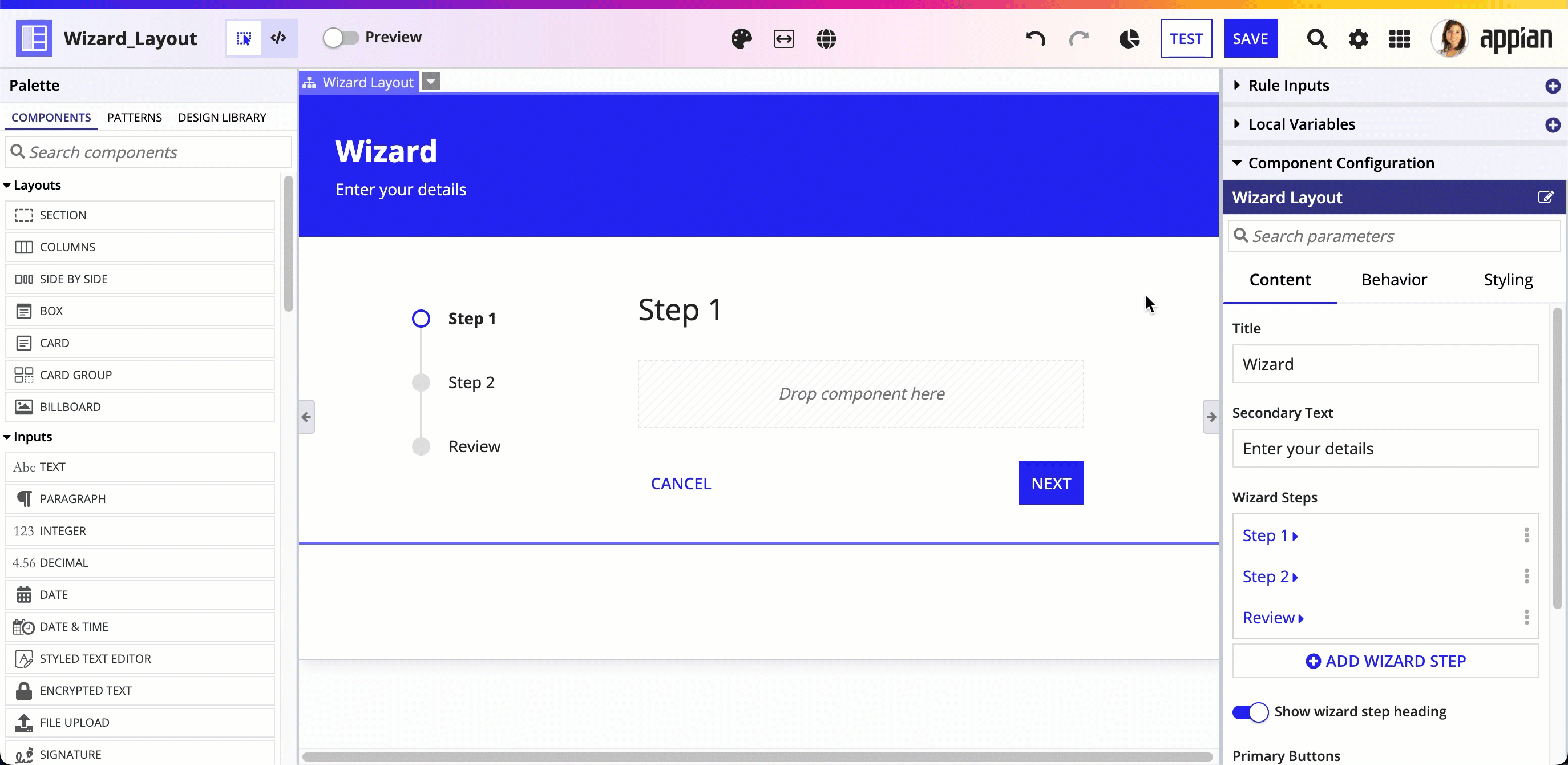 gif showing different wizard styles