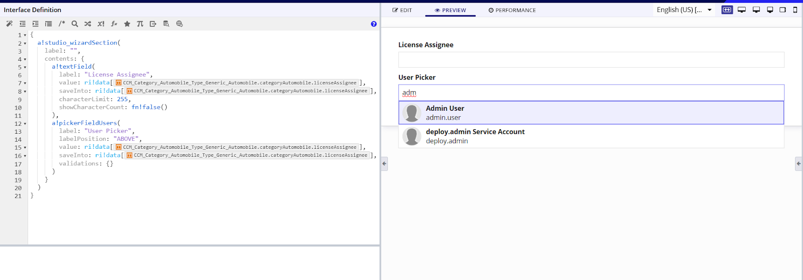 Interface Updates in Expression Mode