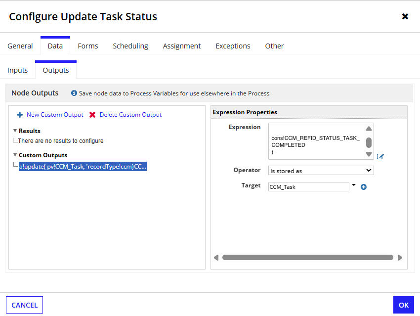 The Update Task Status Node