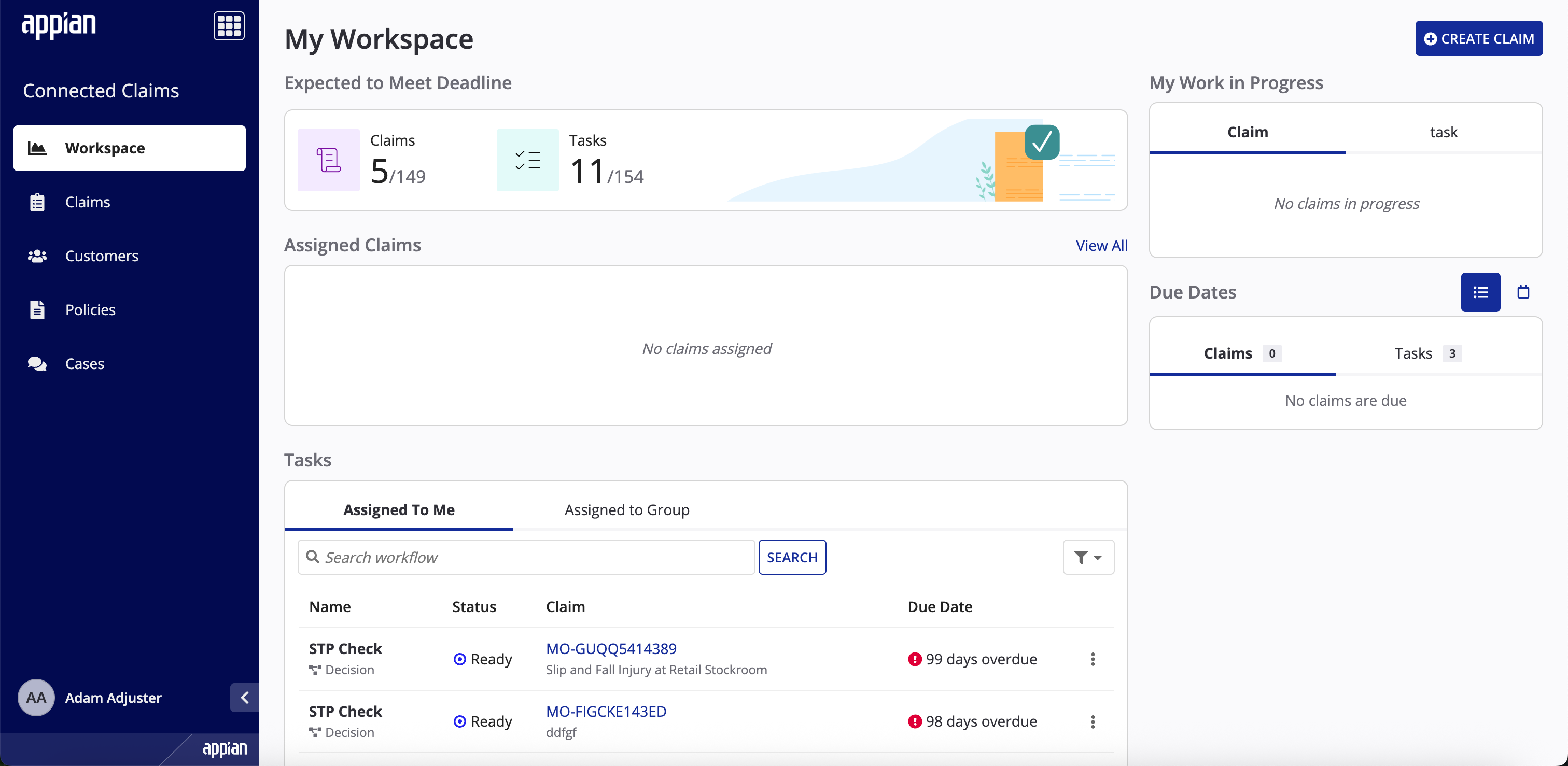 Connected Claims Workspace overview