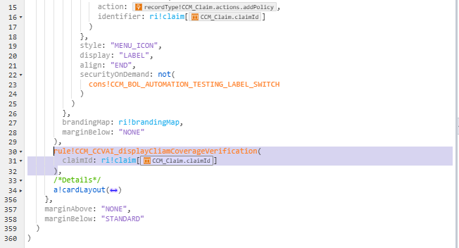 Coverage verification display code added to the summary page