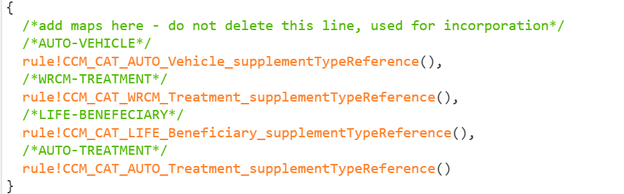 Adding vehicle supplement type reference to the expression rule