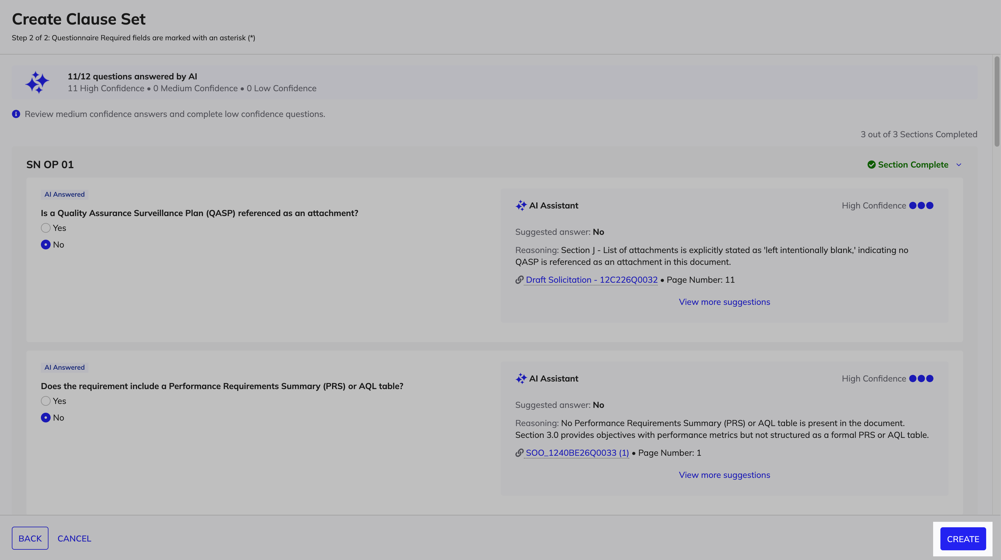 Review questionnaire