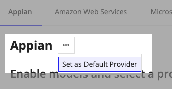 Context menu showing Set as Default Provider option.