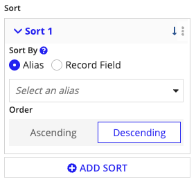 sort options