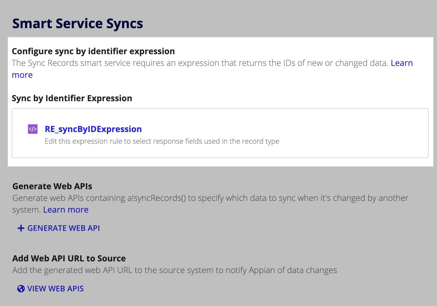 Configure Sync By Identifier Expression