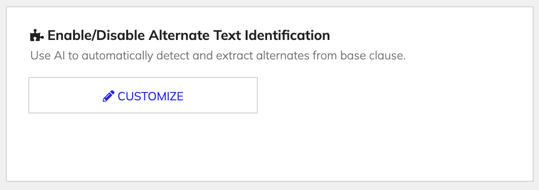 Enable or disable Alternate Text Identification