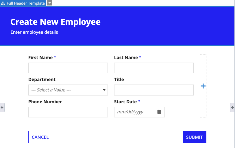Form with renamed fields